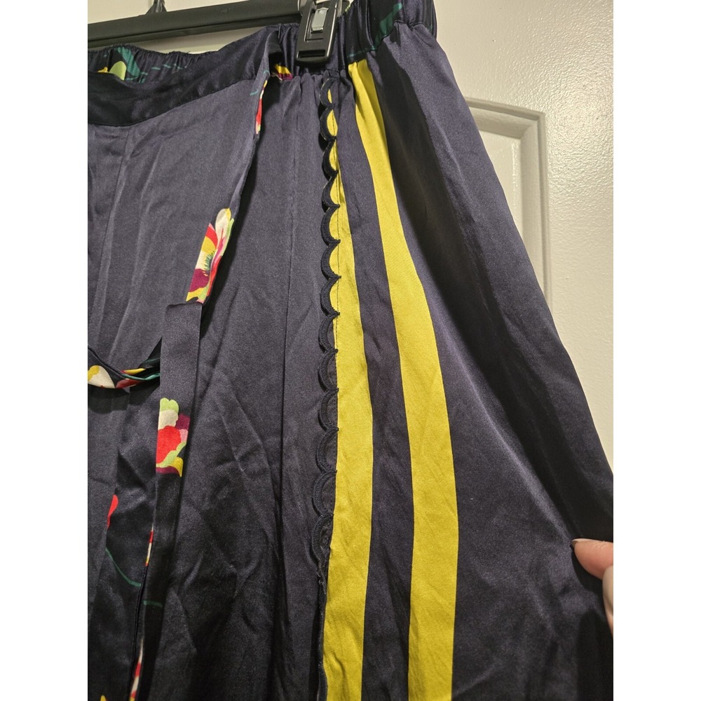 Johnny Was Cassandra Stretch Slit Silk Wide Leg Pants SZ L NWT MSRP $285 - Picture 6 of 11